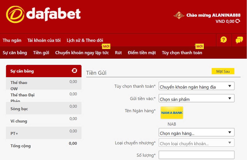 Lưu ý khi rút tiền Dafabet